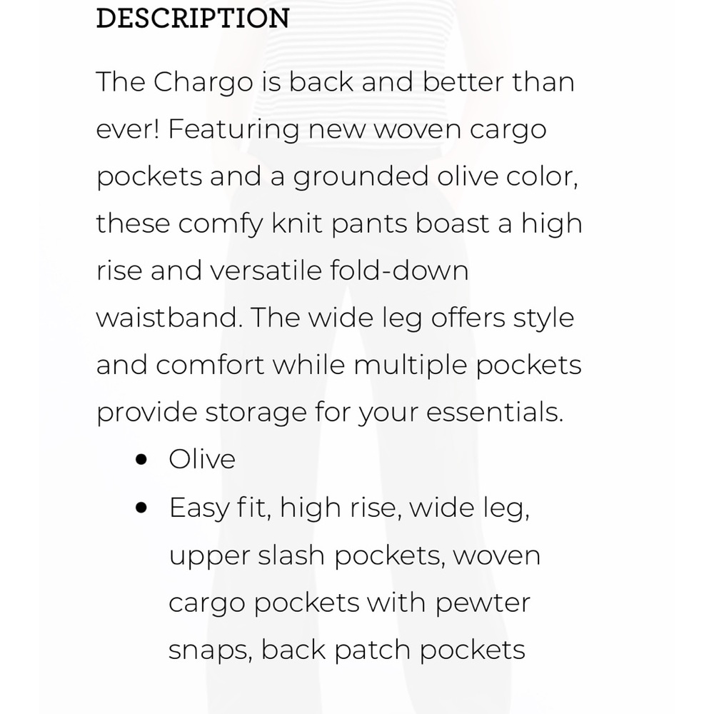 CAbi Olive Chargo Pants - Picture 8 of 9